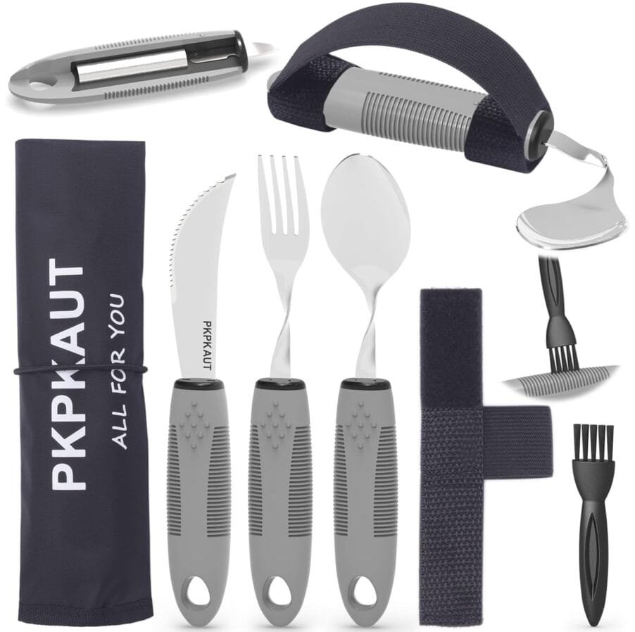 6-Piece Weighted Parkinson’s Silverware & Travel Kit